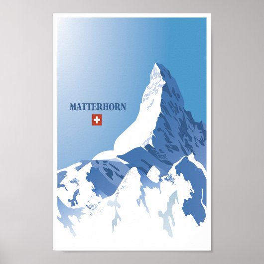 Matterhorn,Zermatt,Zwitserland,Ski Poster (Voorkant)