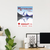 Matterhorn, Zermatt, Zwitserland, Ski Poster (Thuiskantoor)