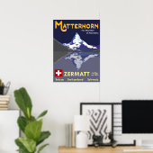 Matterhorn, Zermatt, Zwitserland, Ski Poster (Thuiskantoor)