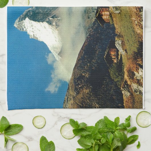 Matterhorn, Zermatt, Zwitserland Theedoek (Gevouwen)