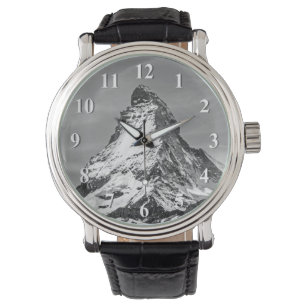 Matterhorn Zwart-wit met cijfers Horloge
