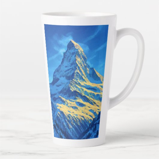 Matterhorn Zwitserland Alpen Latte Mok (Rechts)