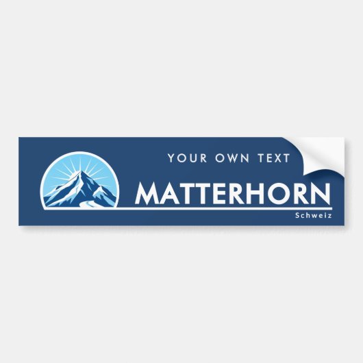 Matterhorn Zwitserland berg bumpersticker (Voorkant)