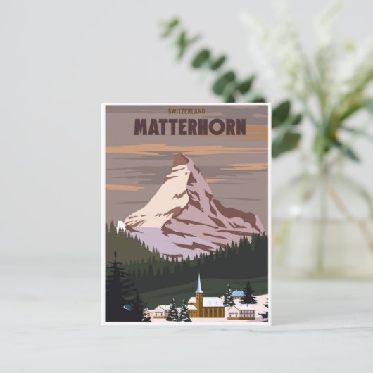 Matterhorn Zwitserland  bergtop Briefkaart (Staand voorkant)