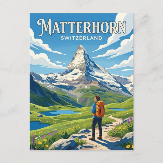 Matterhorn Zwitserland Briefkaart (Voorkant)