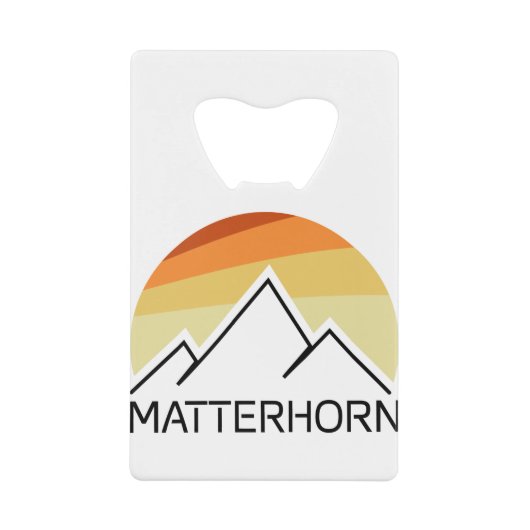 Matterhorn Zwitserland Italië Creditkaart Flessenopener (Voorkant)