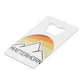 Matterhorn Zwitserland Italië Creditkaart Flessenopener (Achterkant Gekanteld)