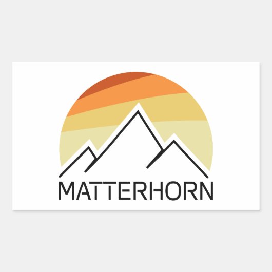 Matterhorn Zwitserland Italië Rechthoekige Sticker (Voorkant)