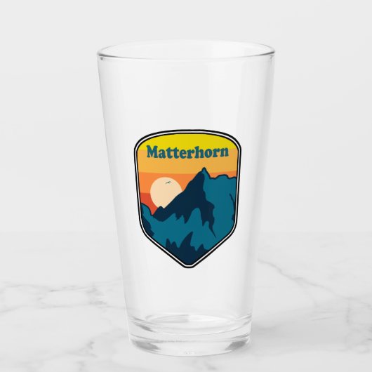 Matterhorn Zwitserland Italië Sunrise Glas (Voorkant)