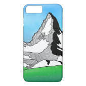Matterhorn Zwitserland Line art waterverf Case-Mate iPhone Case (Achterkant)