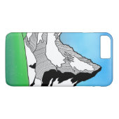 Matterhorn Zwitserland Line art waterverf Case-Mate iPhone Case (Achterkant (Horizontaal))