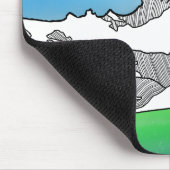 Matterhorn Zwitserland Line art waterverf Muismat (Hoek)