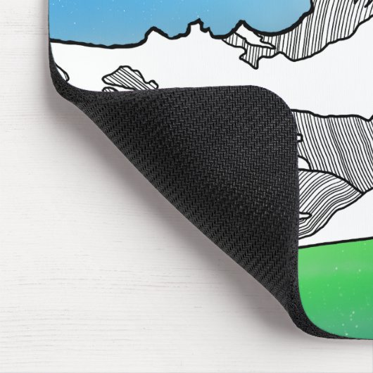 Matterhorn Zwitserland Line art waterverf Muismat (Hoek)