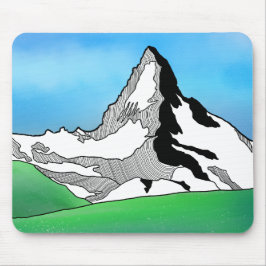 Matterhorn Zwitserland Line art waterverf Muismat