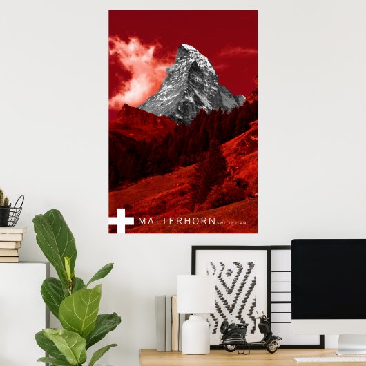 matterhorn zwitserland poster (Thuiskantoor)