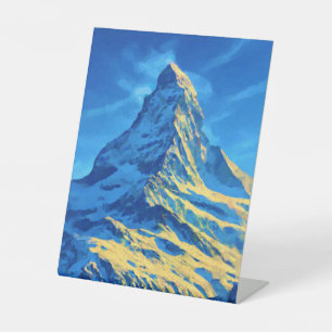 Matterhorn Zwitserland Reclamebord Met Voetstuk