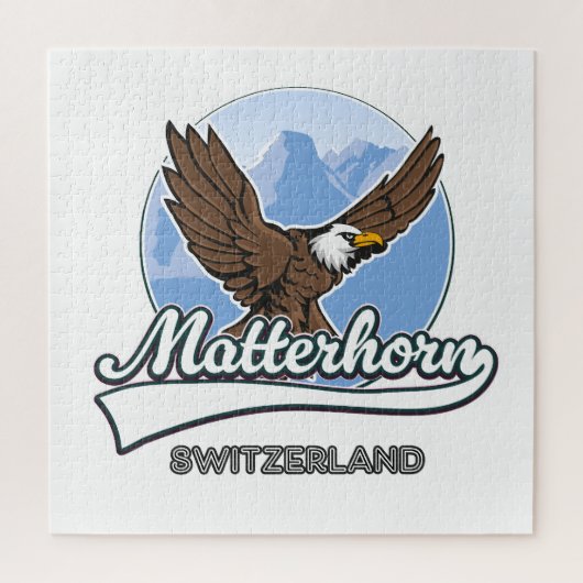 Matterhorn Zwitserland reislogo Legpuzzel (Verticaal)