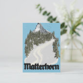 Matterhorn Zwitserland Reisposter Briefkaart (Staand voorkant)