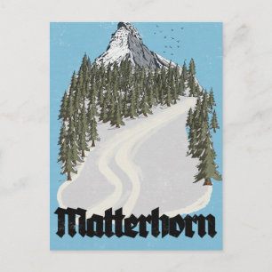 Matterhorn Zwitserland Reisposter Feestdagenkaart