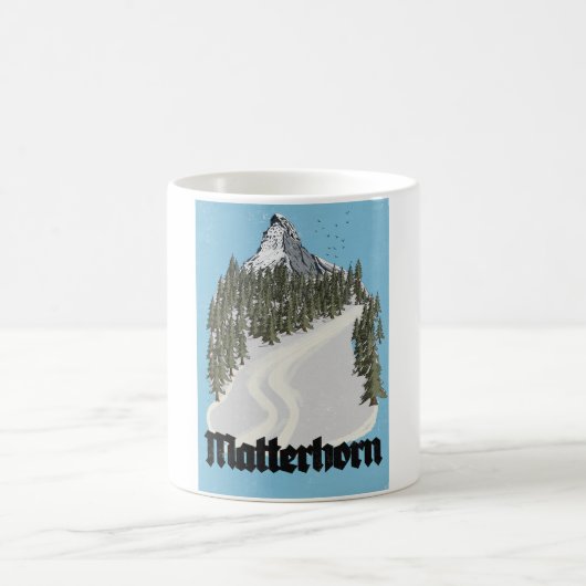 Matterhorn Zwitserland Reisposter Koffiemok (Center)
