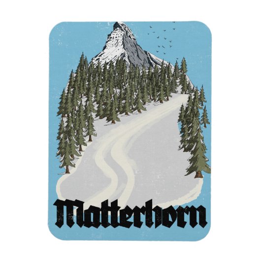 Matterhorn Zwitserland Reisposter Magneet (Verticaal)