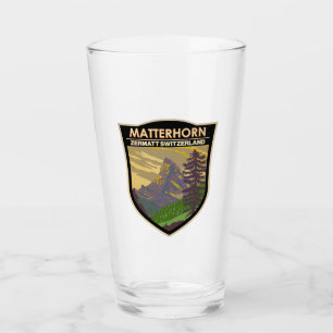 Matterhorn Zwitserland Reizen Kunst Vintage Glas