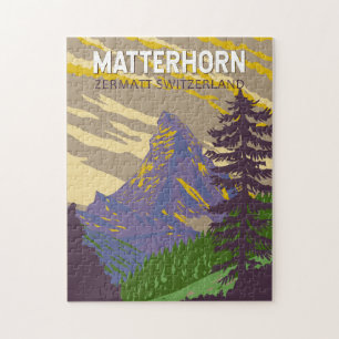 Matterhorn Zwitserland Reizen Kunst Vintage Legpuzzel
