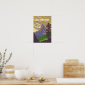 Matterhorn Zwitserland Reizen Kunst Vintage Poster (Keuken)