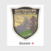 Matterhorn Zwitserland Reizen Kunst Vintage Sticker (Vel)