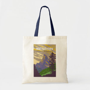 Matterhorn Zwitserland Reizen Kunst Vintage Tote Bag