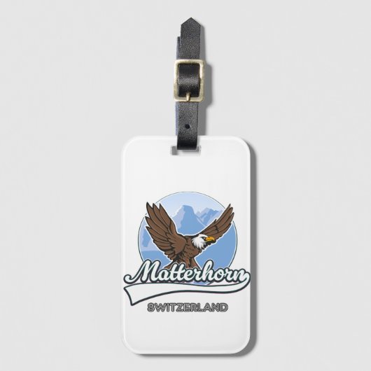 Matterhorn Zwitserland reizen logo Bagagelabel (Voorkant (verticaal))