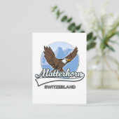 Matterhorn Zwitserland reizen logo Feestdagenkaart (Staand voorkant)