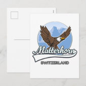 Matterhorn Zwitserland reizen logo Feestdagenkaart (Voorkant / Achterkant)