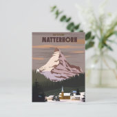  Matterhorn Zwitserland Reizen waterverf Briefkaart (Staand voorkant)