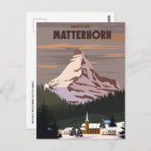  Matterhorn Zwitserland Reizen waterverf Briefkaart (Voorkant / Achterkant)