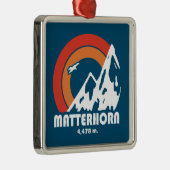 Matterhorn Zwitserland Sun Eagle Metalen Ornament (Rechts)