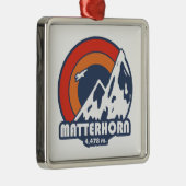 Matterhorn Zwitserland Sun Eagle Metalen Ornament (Rechts)