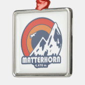 Matterhorn Zwitserland Sun Eagle Metalen Ornament (Links)