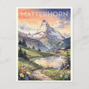 Matterhorn Zwitserland Vintage Briefkaart