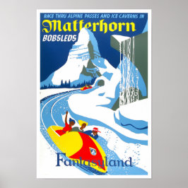 Matterhorn Zwitserland vintage-Poster Poster