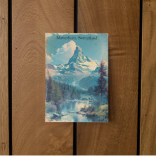 Matterhorn Zwitserland Zwitserse Alpen Vintage Briefkaart