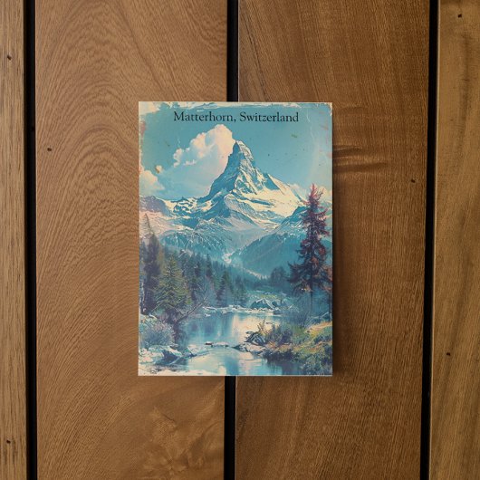 Matterhorn Zwitserland Zwitserse Alpen Vintage Briefkaart