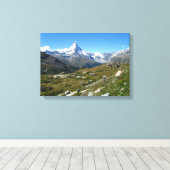 Matterhorn, Zwitsers Alpen gewikkeld Canvas (Insitu (Houten vloer))