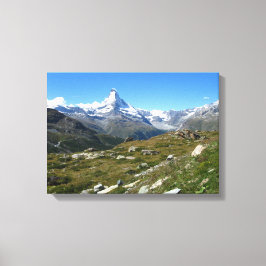 Matterhorn, Zwitsers Alpen gewikkeld Canvas Afdruk