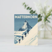  Matterhorn Zwitserse Alpen Bergbeklimmer Briefkaart (Staand voorkant)