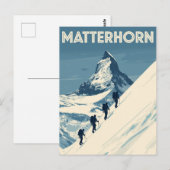  Matterhorn Zwitserse Alpen Bergbeklimmer Briefkaart (Voorkant / Achterkant)