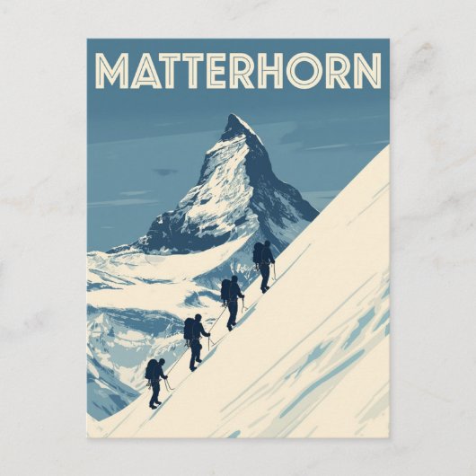  Matterhorn Zwitserse Alpen Bergbeklimmer Briefkaart (Voorkant)