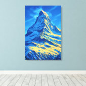 Matterhorn Zwitserse Alpen Canvas Afdruk (Insitu (Houten vloer))