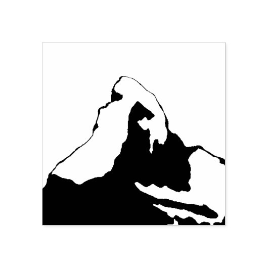 Matterhorn - Zwitserse Franse Italiaanse Alpen Rubberstempel (Afrduk)
