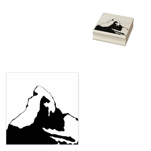 Matterhorn - Zwitserse Franse Italiaanse Alpen Rubberstempel (Gestempeld)